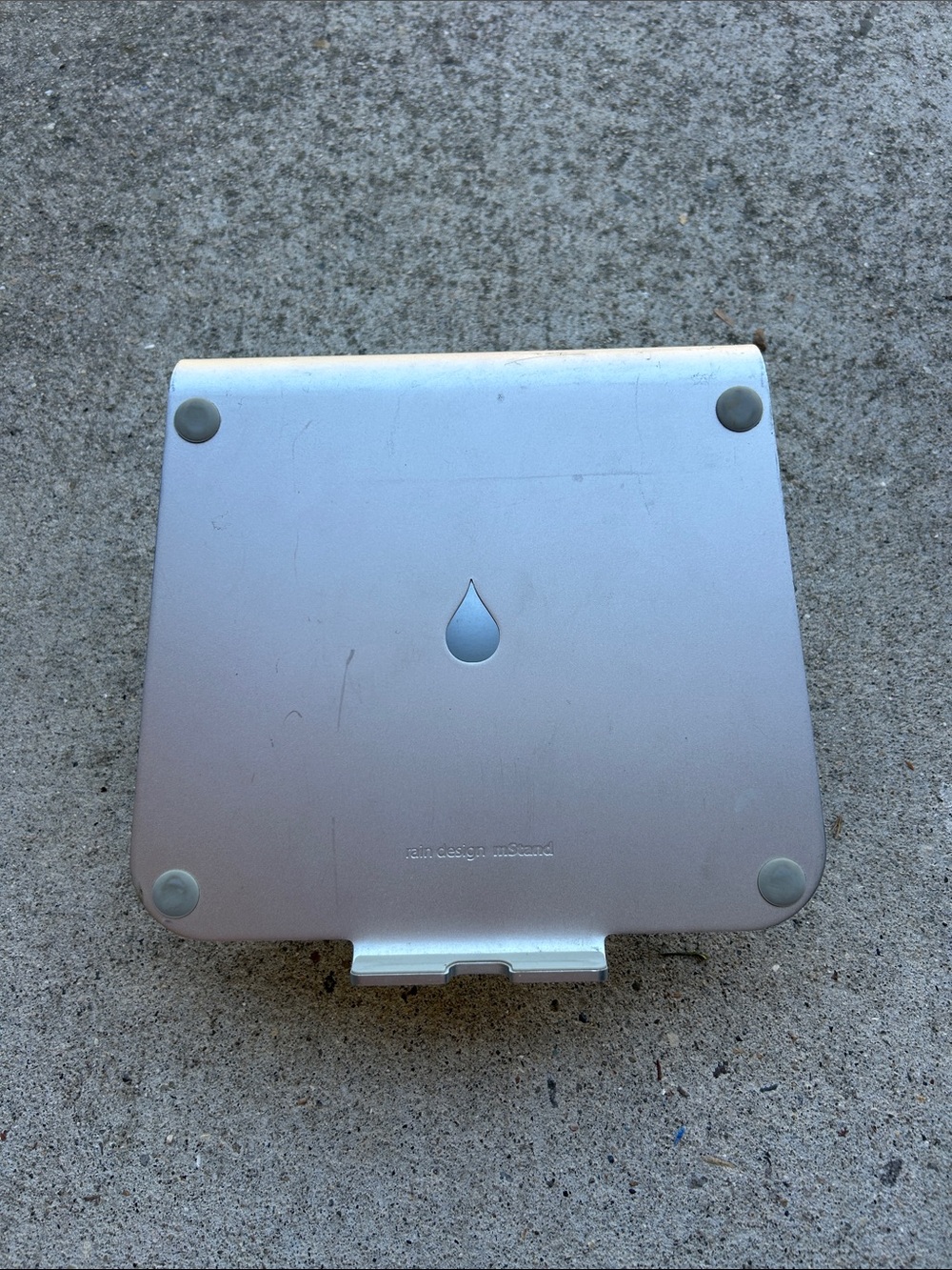 Silver Foldable Laptop Stand with Silicone Feet - Unbranded